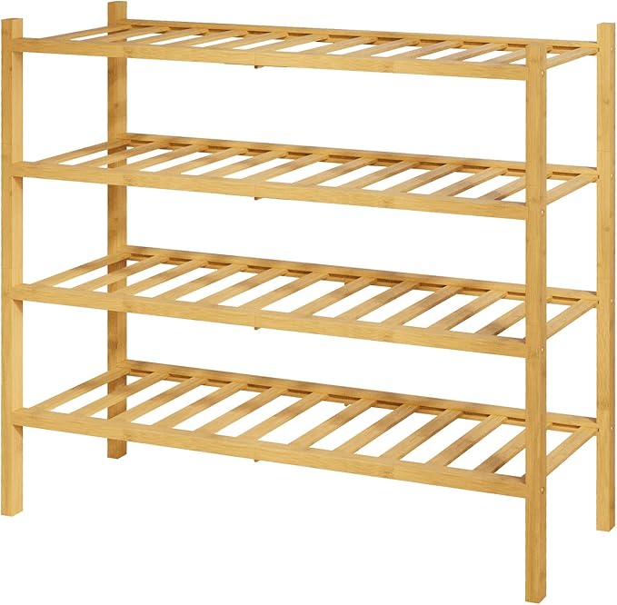 Kitsure Bamboo Wooden Shoe Rack