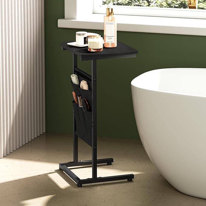 HOOBRO C Shaped End Table, 28.3" Side Table