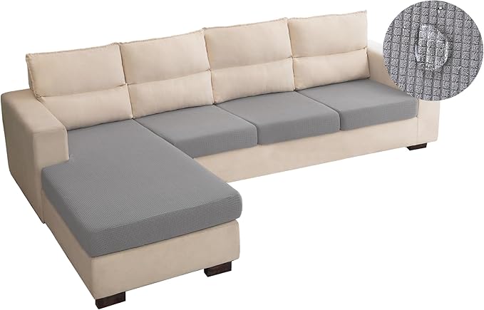 Water Repellent L Shaped Couch Covers Sofa Seat Cushion Slipcovers, Stretch