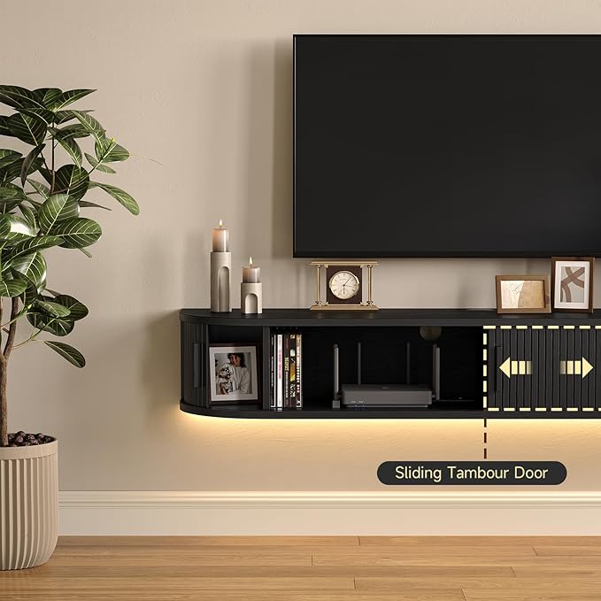 55" Floating TV Stand with Power Outlet