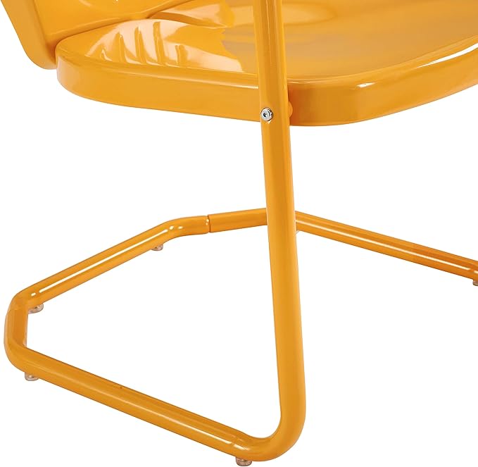 Crosley Furniture Griffith Outdoor Chair, Retro Metal Patio Chairs