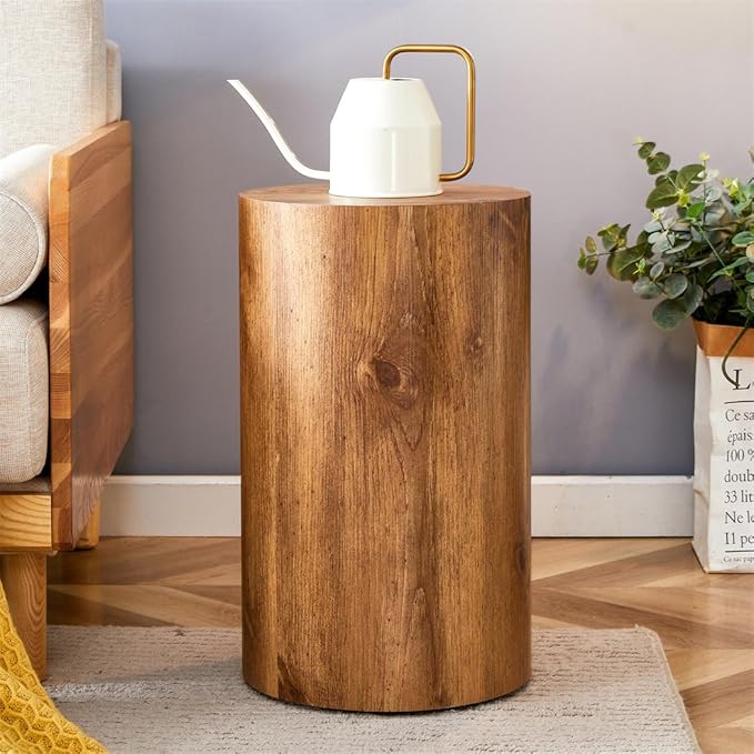 Round Side Table, End Table Living Room Table, Sofa Couch Bedside Table