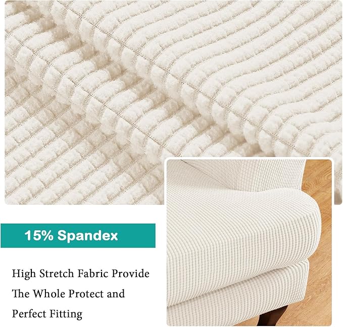 Turquoize Wingback Chair Covers 2 Piece Wing Chair Slipcover Stretch Slipcovers