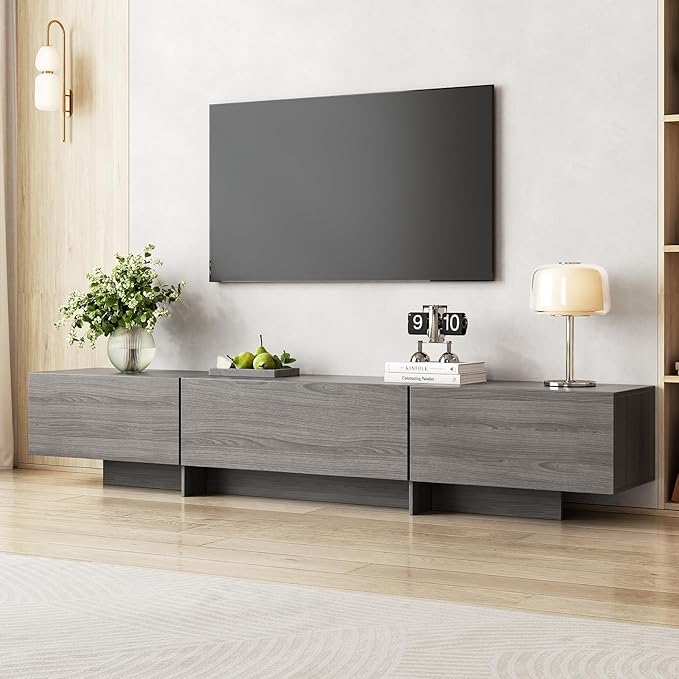 76.4'' Modern TV Stand for Living Room, Mid Century Modern TV Console,