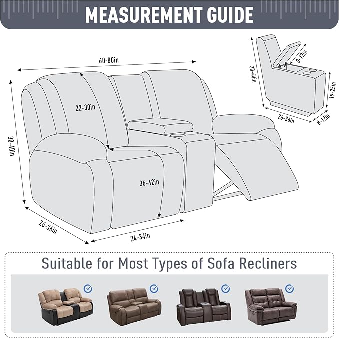 TAOCOCO Loveseat Recliner Cover