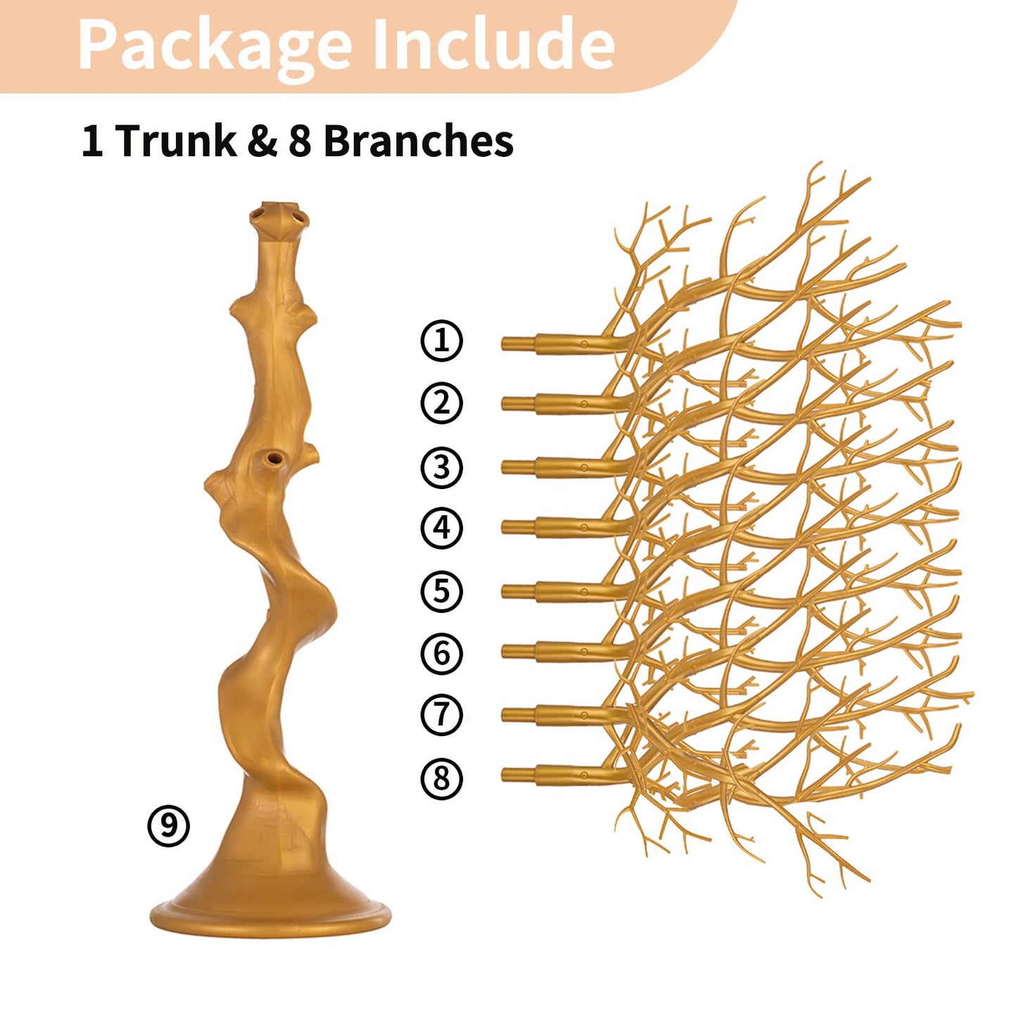 Nuptio Gold Christmas Tree Branch Artificial 22.8 inch Tall Manzanita Tree Centerpiece Wedding Centerpieces for Tables, Decorative Ornament Display Tree Branches for Decoration Weddings (1 Pc)