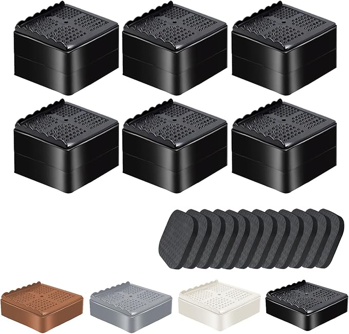 Furniture Risers, 6 Pack Bed Risers