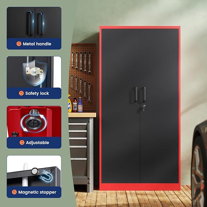 Yizosh Metal Garage Storage Cabinet