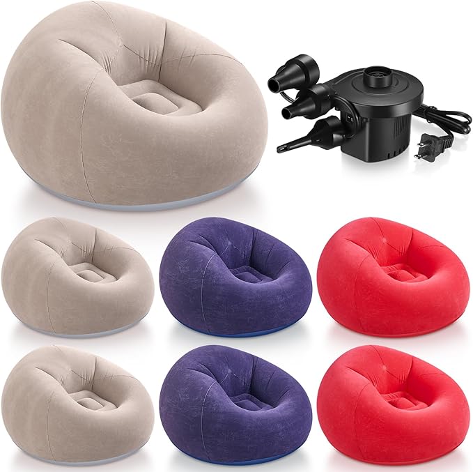 Realspring 6 9 12 Pcs Inflatable Bean Bag Chairs
