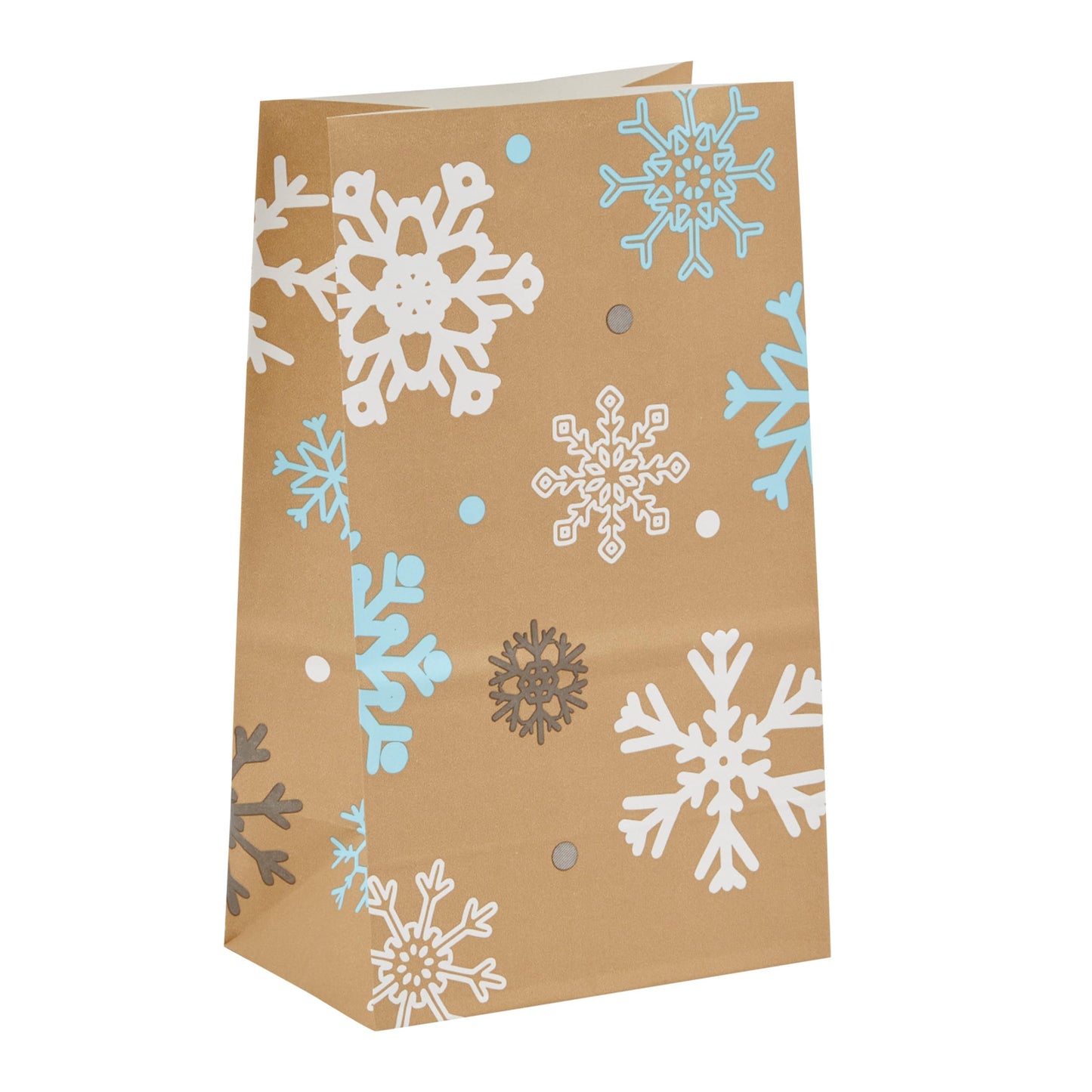 Juvale Paper Winter Gift Bags - 36 Count, 5.15 x 3.2 x 8.5 In, Red & White Snowflake - Reinforced Tear-Resistant Bottom - Snowflake Party Favor & Treat Bags for Snacks & Treats