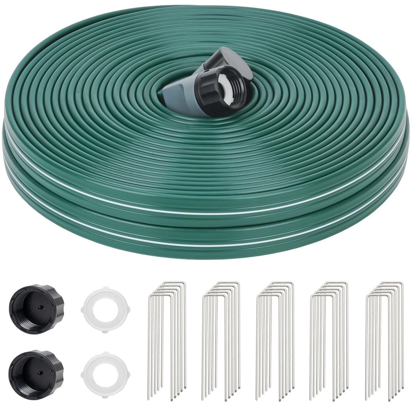 DXront Sprinkler Soaker Hose 75ft for Garden Lawn, Watering Pipe with Holes, High-Efficiency Water-Saving Garden Irrigation System, Drip Hose Sprinkler