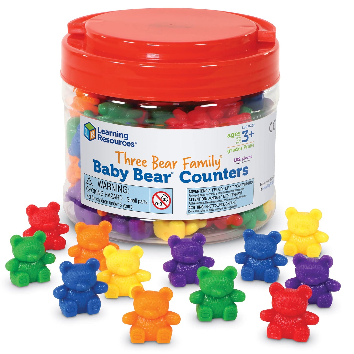 Learning Resources Baby Bear Counters (102 Pieces) and Link 'N' Learn Links (500 Pieces) - Early Math Learning Toys for Ages 3+