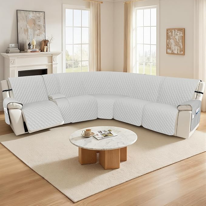 Arfntevss Recliner Sectional Couch Covers 1OO% Waterproof L Shape Sofa Cover