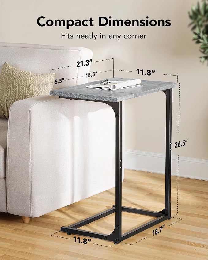 Pipishell C-Shaped Side Table, C Table