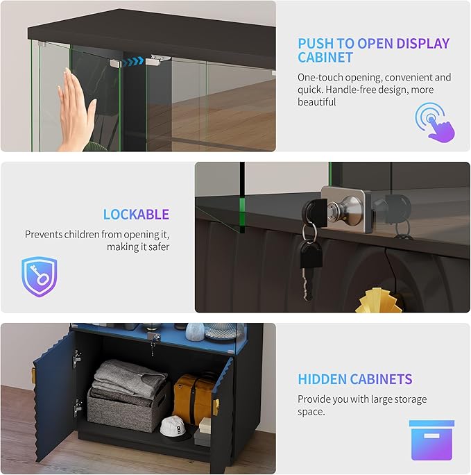 HNEBC Display Cabinet with Glass Doors