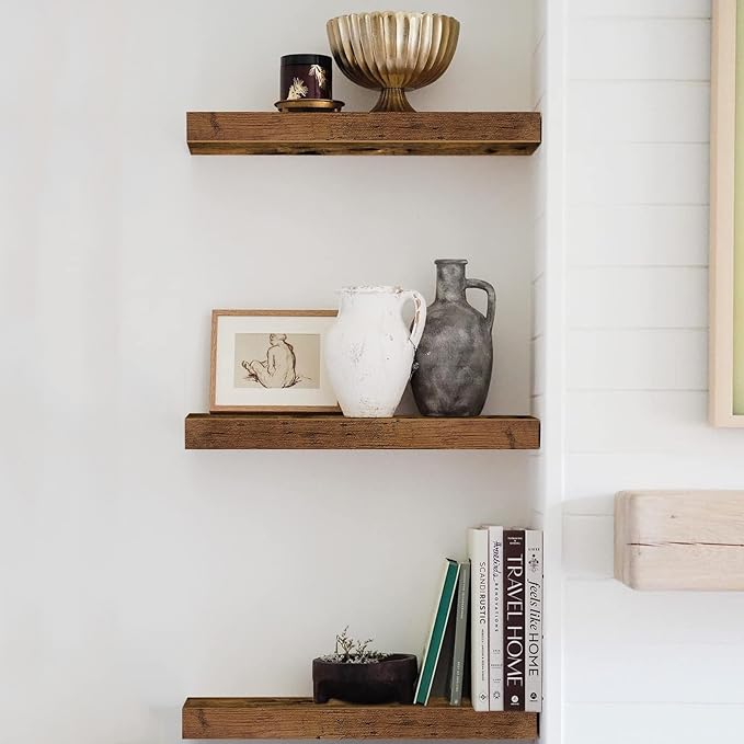 QEEIG Floating Shelves for Wall Bathroom Shelf Bedroom Kitchen Living Room