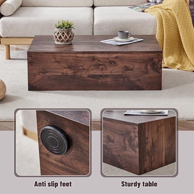Coffee Table for Living Room Table, Modern Wood Coffee Table, Center Table