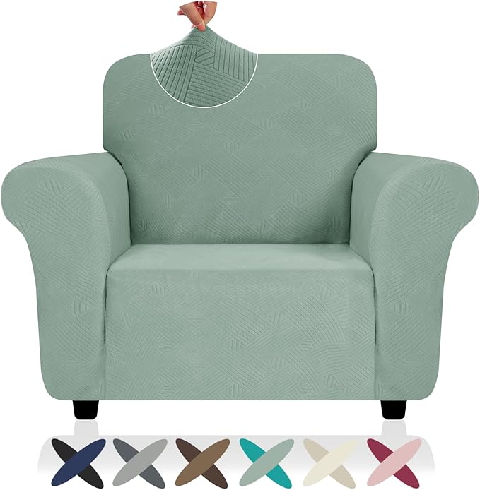 ZNSAYOTX Super Stretch Chair Slipcover, New Striped Sofa Chair Covers