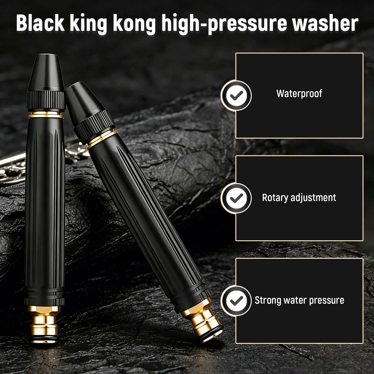 2026 New Jet Nozzle PowerWasher for Garden Hose, 2Pcs Garden Hose Nozzle High Pressure PowerfulCleaning Spray Evenly, High Pressure Hose Nozzle for Car Washing (Pacifier Interface)