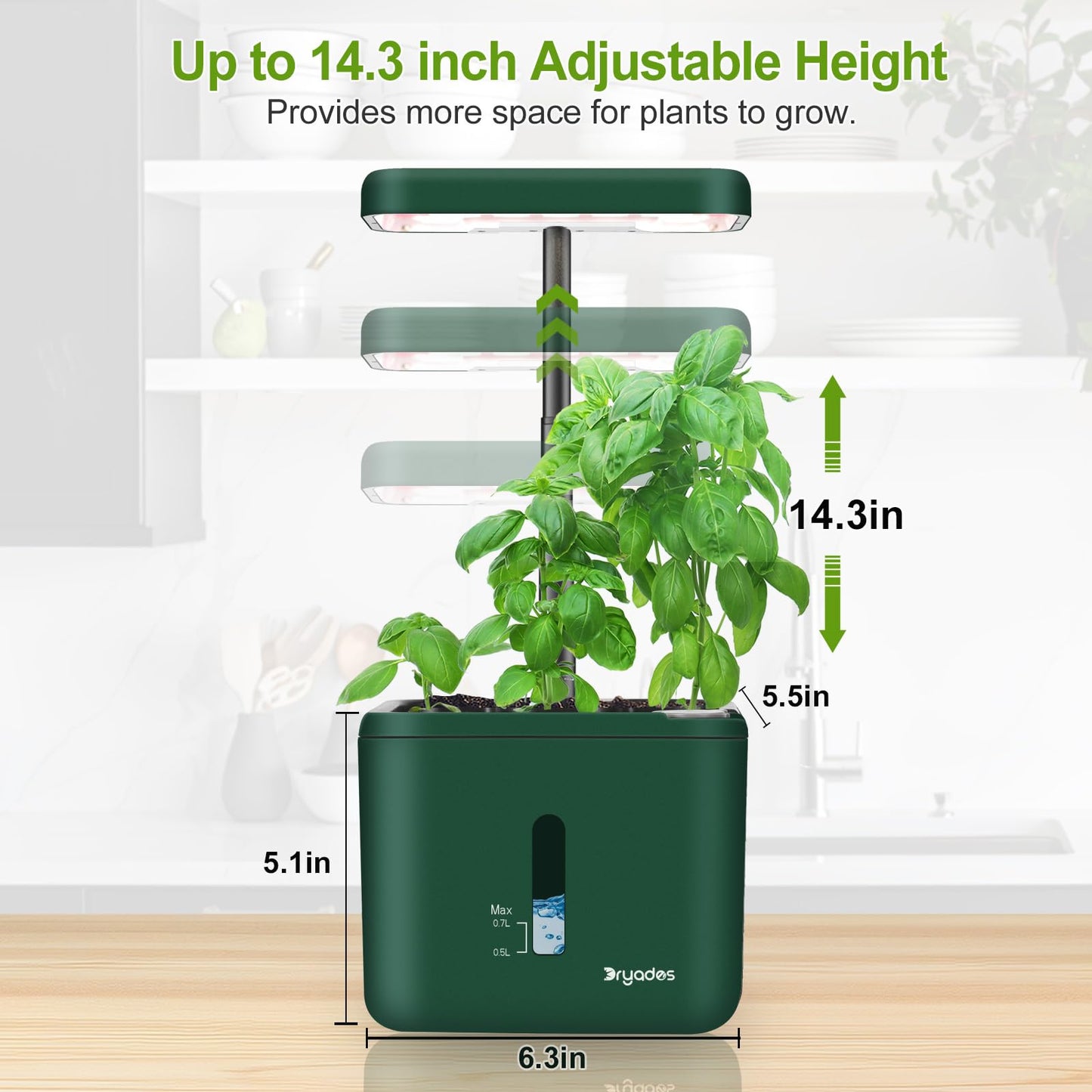 DRYADES 2-Pack Indoor Planting System Smart Soil Growing Kit with 17-W LED Grow Light Automatic Timed Watering Planters Gift for Friends/Women (No Seeds&Soil)