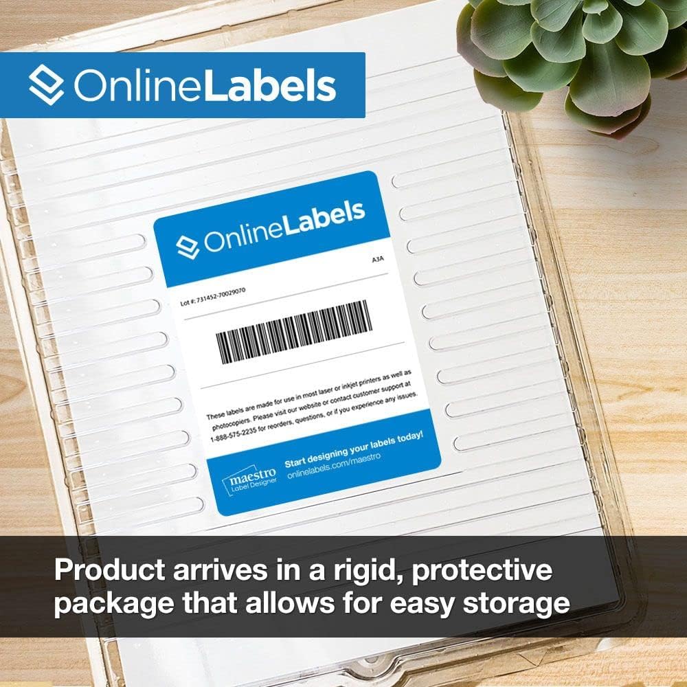 8.5 x 11 Clear Frosted Matte Sticker Paper (Inkjet Printers Only) - 250 Sheets - Full Sheet Labels - OnlineLabels
