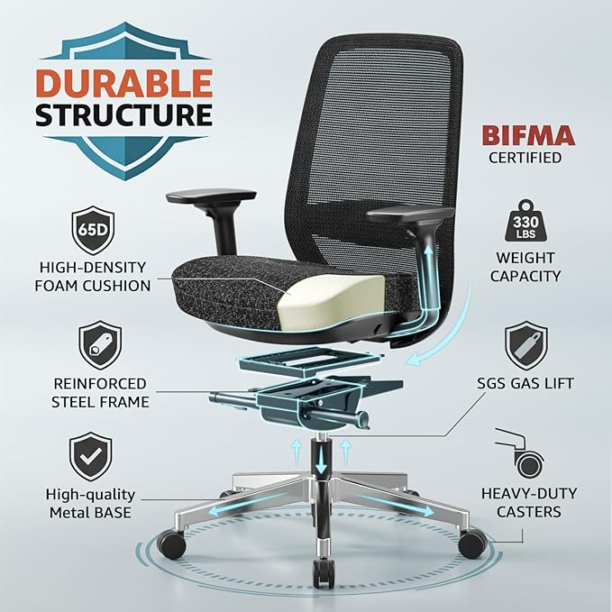 ErgoSift M2 Ergonomic Office Chair High Back Mesh Computer Desk Chair