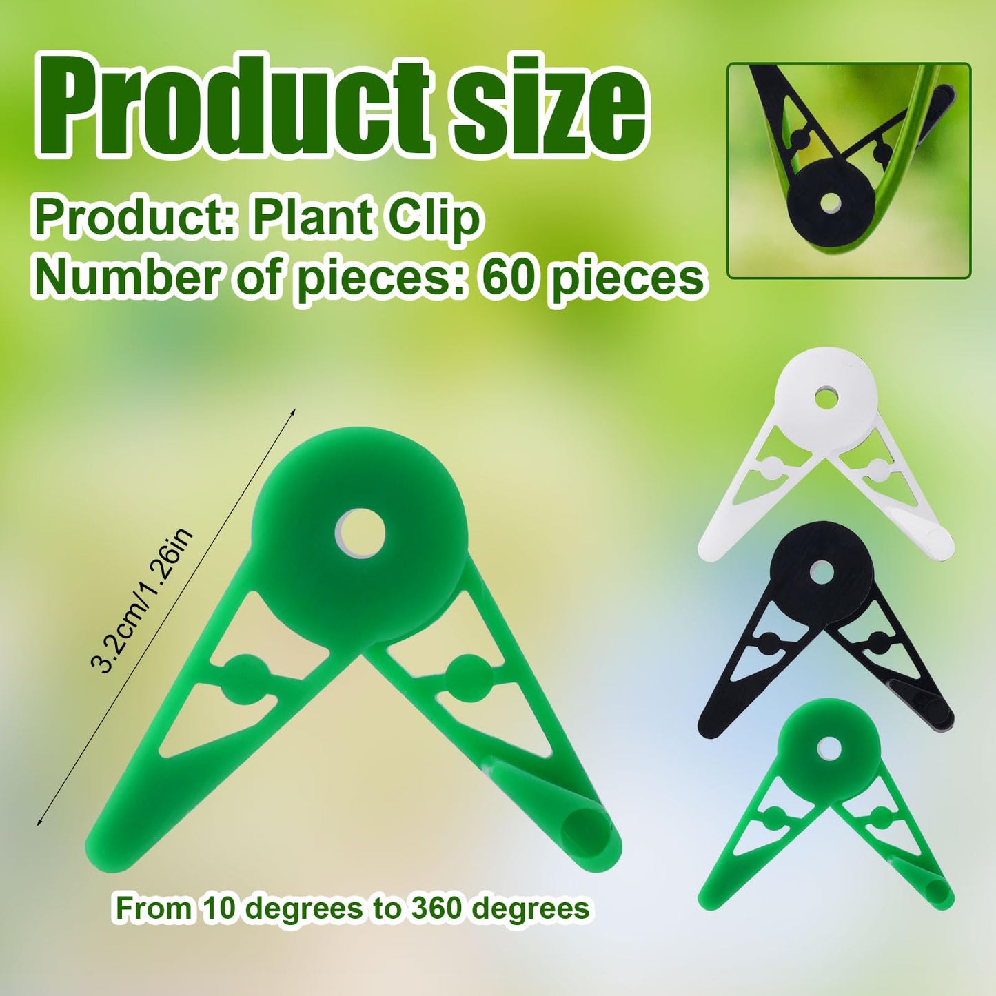Gosknor 360° Adjustable Plant Training Clips, LST Plant Clips for Low Stress Training Garden Stem Support Trainer Clip for Stem Bending Gardening Accessories