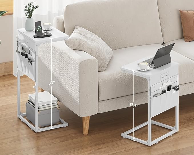 Vagusicc C Shaped End Table