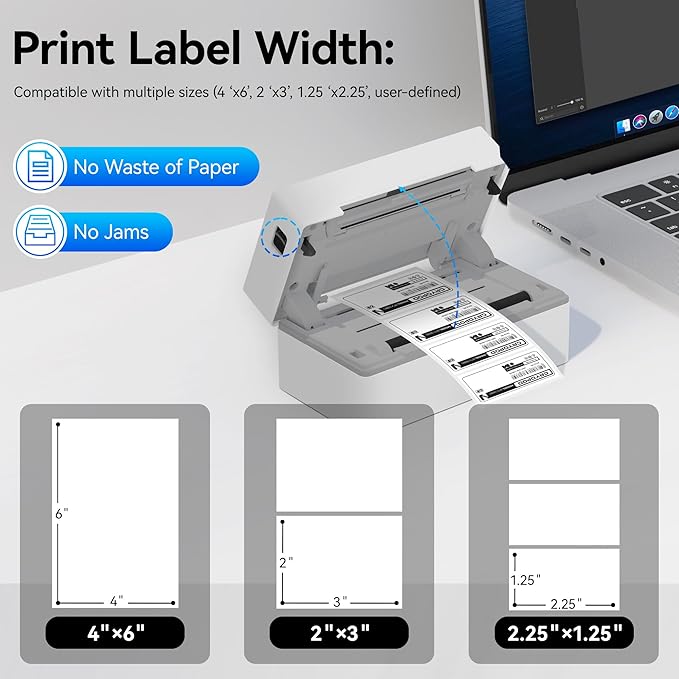 PeriPage Bluetooth Thermal Shipping Label Printer,Wireless 4x6 Shipping Label Printer for Shipping Packages,Support iPhone iPad Android Windows & Mac,Used for Amazon, Ebay,Shopify, Etsy, USPS.