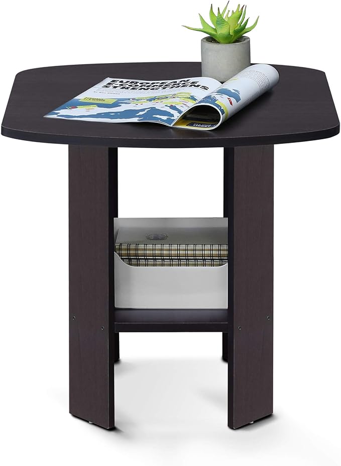Furinno SIMPLE DESIGN Side Table, 2-Tier Modern End Table