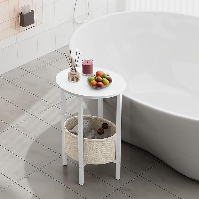 Vagusicc Round Side Table End Table