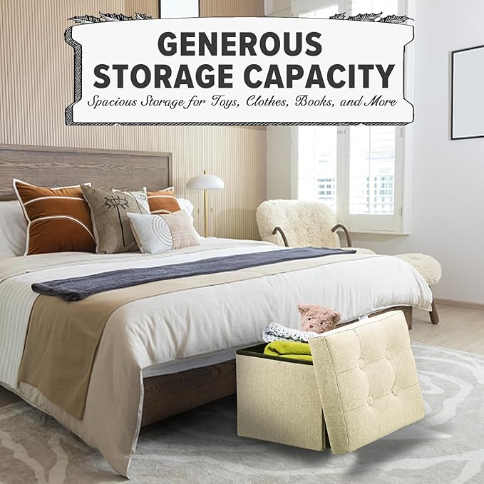 LINMAGCO Ottoman Storage Ottoman