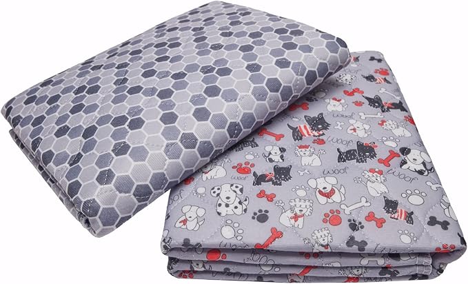 Caldwell's Pet Supply Co. 30x36 Potty Pads, Washable Pee Pads for Dogs, Reusable Pee Pad for Dogs, Puppy Potty Mat, Whelping Rug, Reusable Puppy Mat, Waterproof Rug for Dog, for Medium Dog (Set of 2)