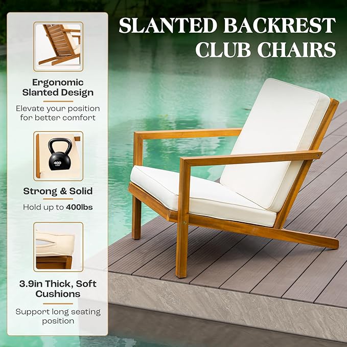 IDZO Natural 3-Piece Patio Bistro Sets