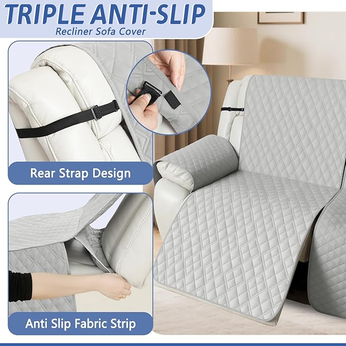 Arfntevss Recliner Sectional Couch Covers Waterproof L Shape Sofa Cover