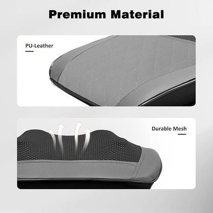 Boriwat Back and Neck Massager with Heat - 3D Kneading Massage Pillow for Neck, Shoulder, Leg Pain Relief - Gifts for Men, Women, Mom, Dad - Relax at Home, Office, Car - Dark Gray