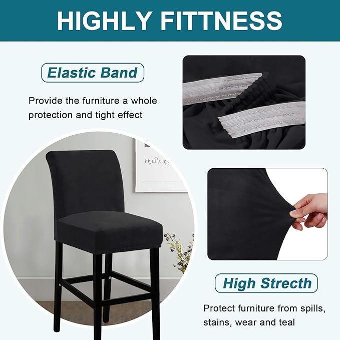 Turquoize Bar Stool Covers 4 Pack Bar Stool Covers