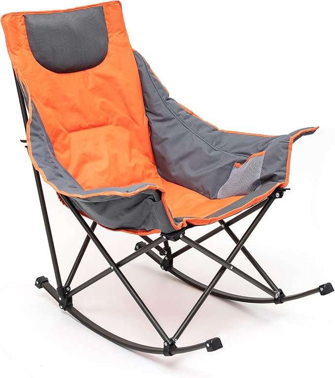 SUNNYFEEL Oversized Rocking Camping Chair, Fully Padded Patio Chair