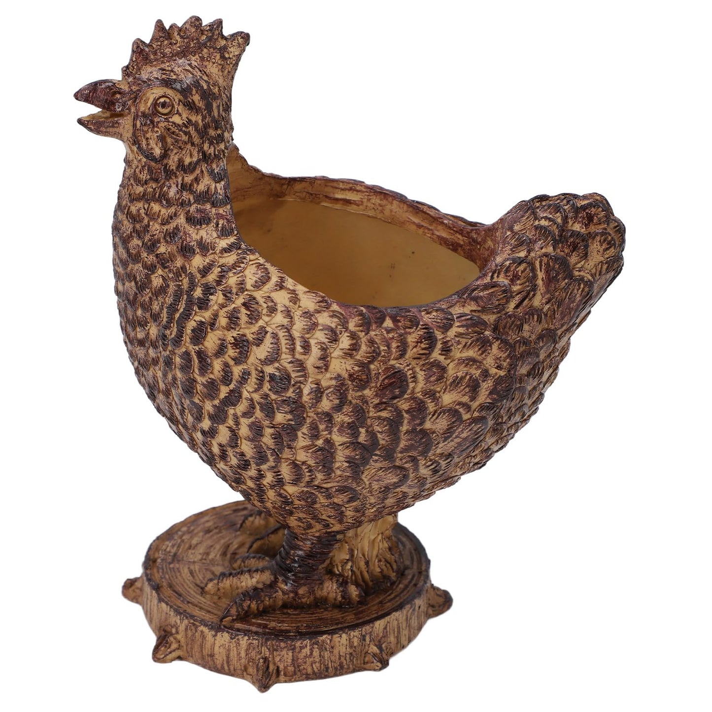 Srliya Desktop Resin Chicken Shaped Pot Cute Innovative Drainage Design Lightweight Resin Chicken Planter for Outdoor Garden Courtyard