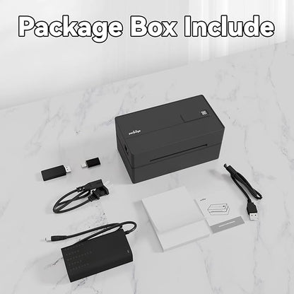 PeriPage Bluetooth Thermal Shipping Label Printer,Wireless 4x6 Shipping Label Printer for Shipping Packages,Support iPhone iPad Android Windows & Mac,Used for Amazon, Ebay,Shopify, Etsy, USPS.