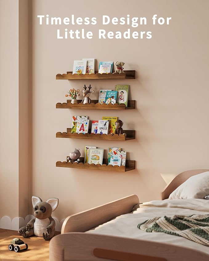 Shario Nursery Book Shelves, Floating Shelves