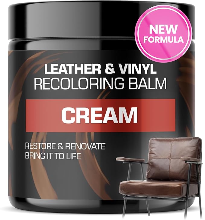 FORTIVO Leather Recoloring Balm, Color Restorer, Scratch Remover, Couch Paint