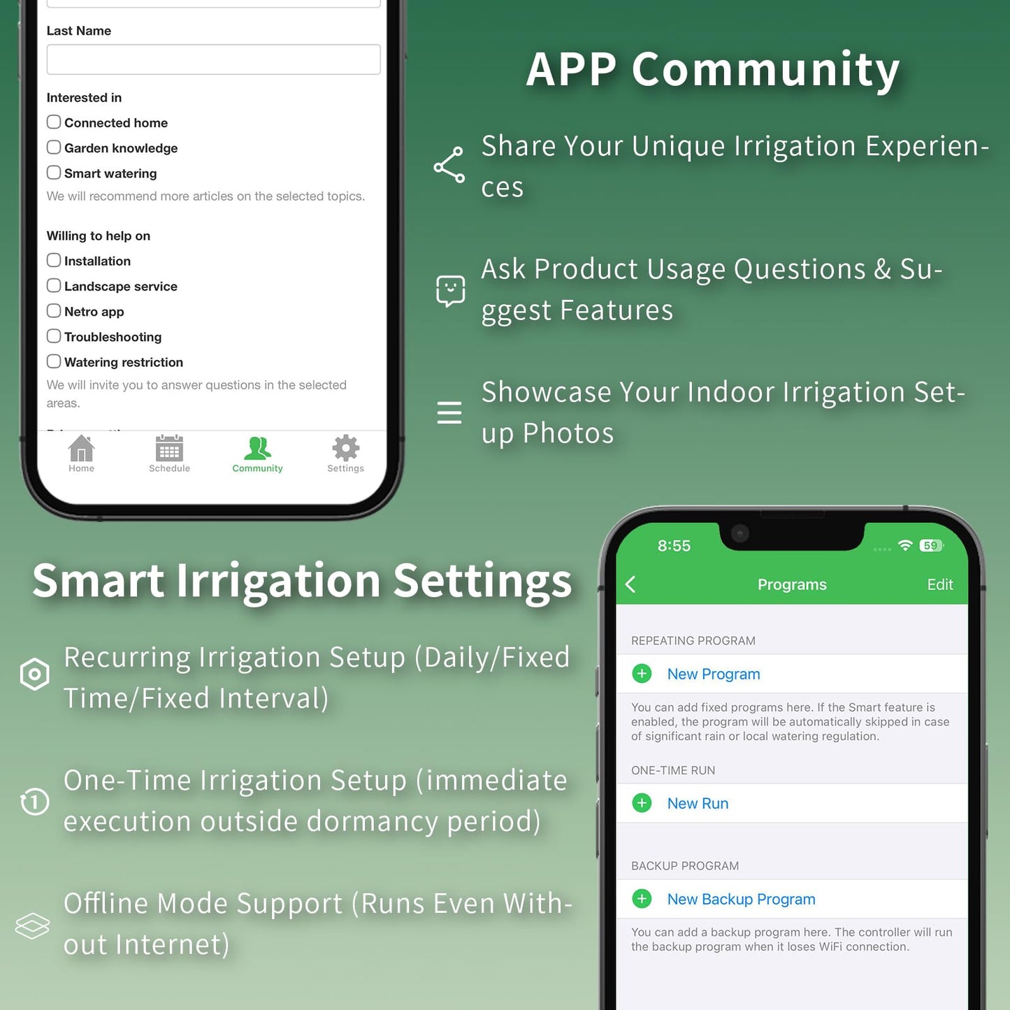 Netro Smart Indoor Drip Irrigation Watering System 2.4G WiFi APP Control Rechargeable Automatic Plant Waterer Kits with 15M Platic Pipe 2 Zones Outlet Plant Watering Device for 17 Plant Pots