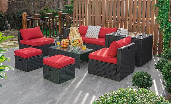 Tangkula 8 Pieces Patio Furniture Set