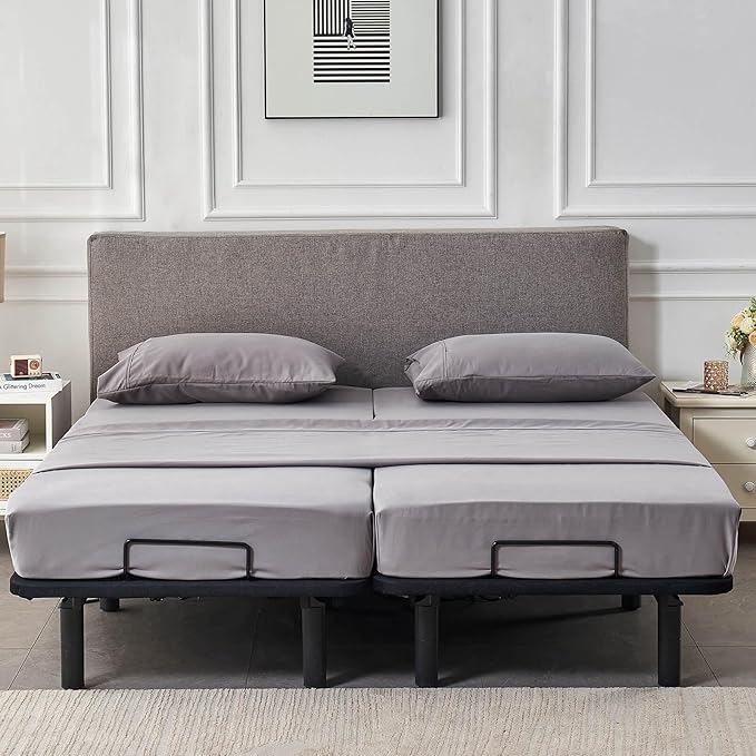 Kingnex Split Queen Sheets for Adjustable Bed Soft 1800 Microfiber 5 Pieces