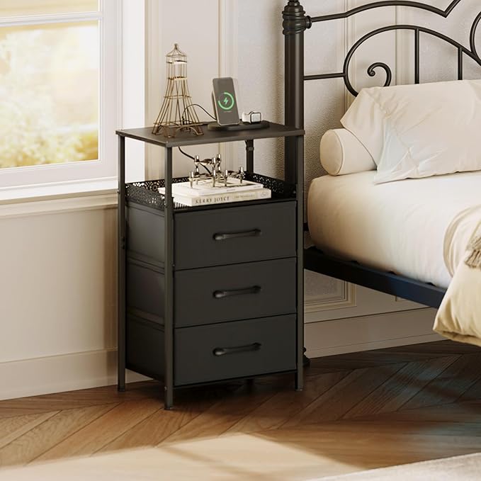 JARHETUN Nightstand Set of 2, Night Stands