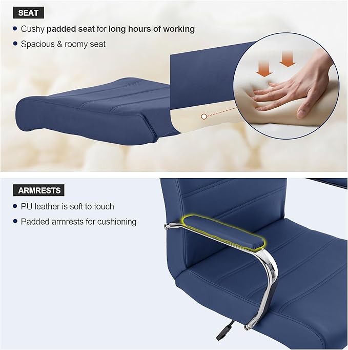 Office Desk Chair, Modern Conference Room Chairs, High Back Ergonomic Home