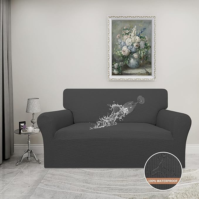 Easy-Going 100% Waterproof Loveseat Couch Cover, Dual Waterproof Sofa Cover