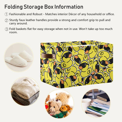 Duck Rectangular Storage Basket Organizer Bin Shelf Baskets For Clothes Gifts For Home Office Dorm