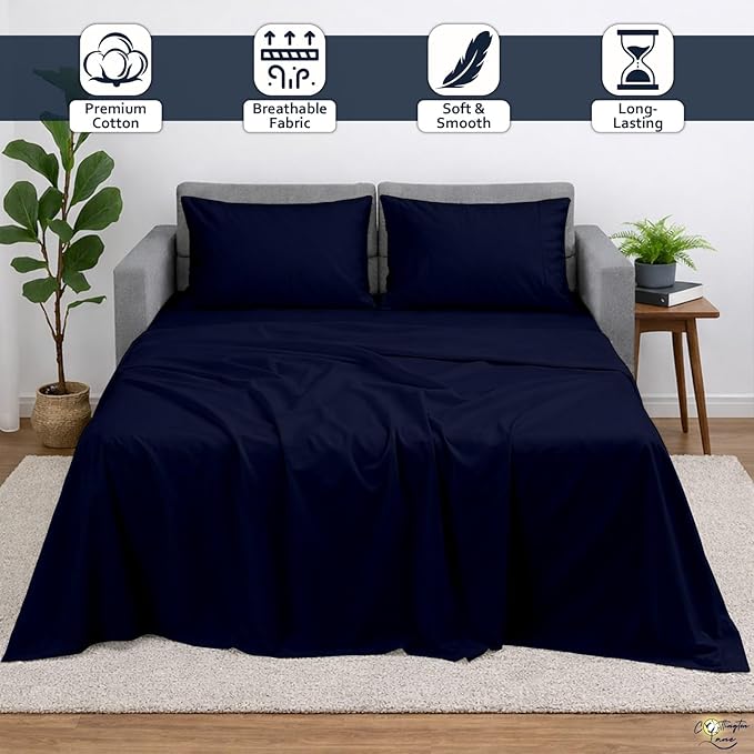 Cottington Lane Sleeper Sofa Sheets Full Size, 4 Piece Premium Quality 100%